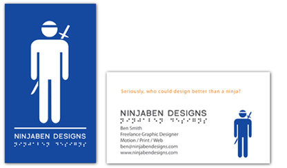 ninjaben designs business cards